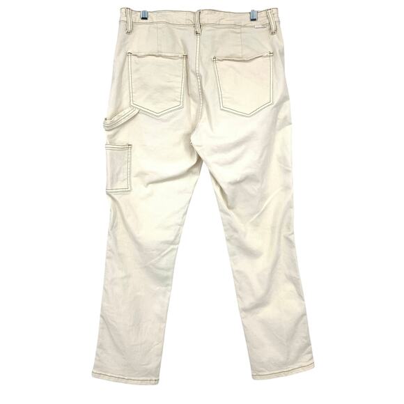 Dear John Blaire Jeans Womens Size 30 Cream Beige Straight Leg Carpenter Style - Picture 2 of 7